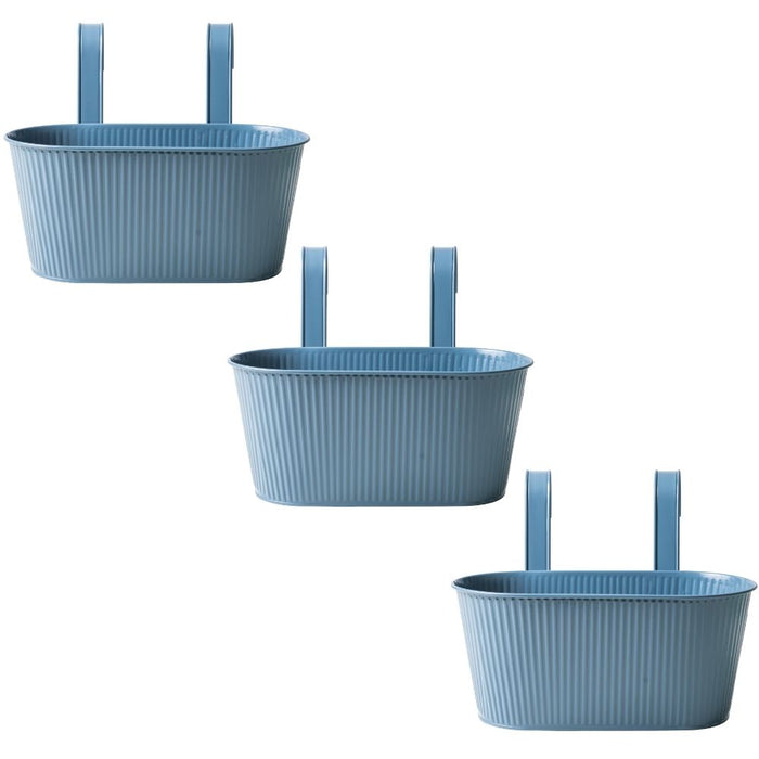 Over Fence Ribbed Planter Blue 26.5cm Assorted Packs