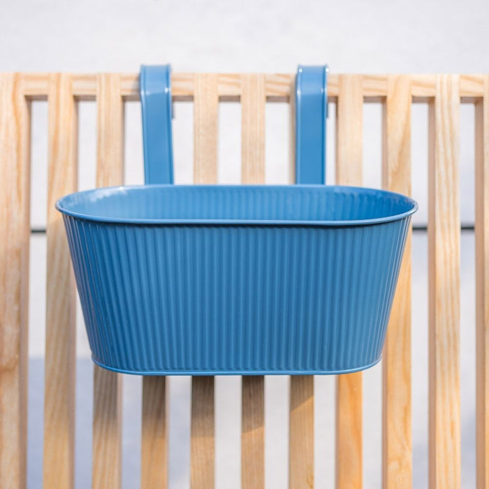 Over Fence Ribbed Planter Blue 26.5cm Assorted Packs