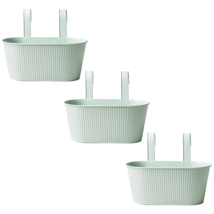 Over Fence Ribbed Planter Sage Green 26.5cm Assorted Packs