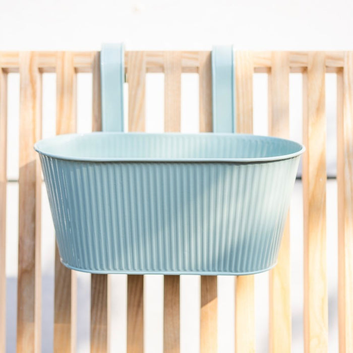 Over Fence Ribbed Planter Sage Green 26.5cm Assorted Packs