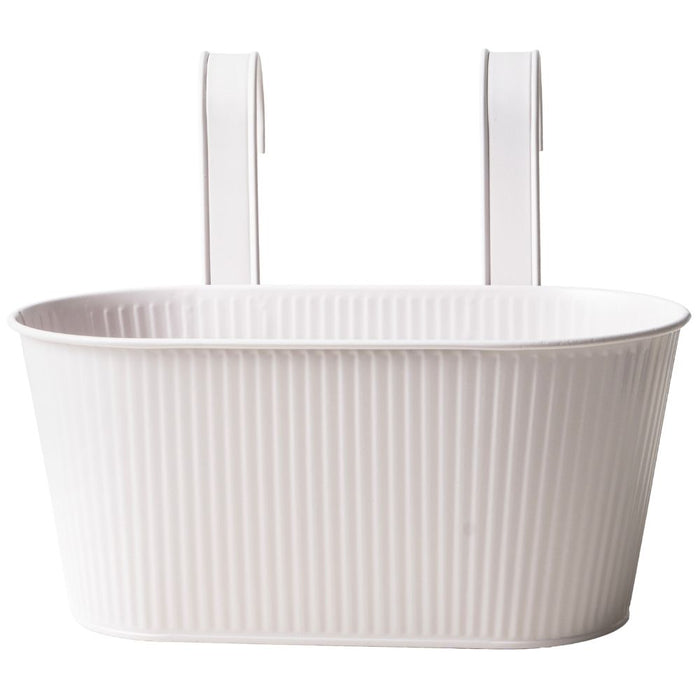 Over Fence Ribbed Planter White 26.5cm Assorted Packs