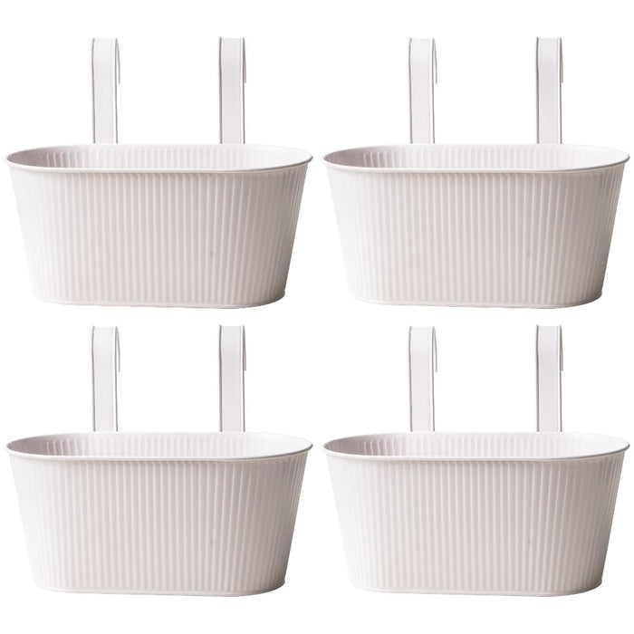Over Fence Ribbed Planter White 26.5cm Assorted Packs