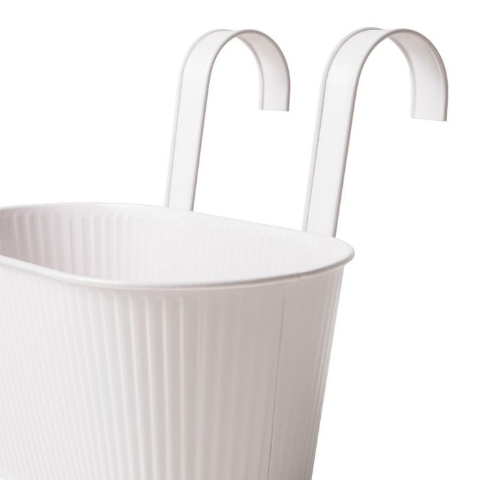 Over Fence Ribbed Planter White 26.5cm Assorted Packs