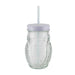 Woolf & Baker Owl Mason Jar With Straw Assorted Colours Kitchen Accessories woolf & baker Lilac Lid  