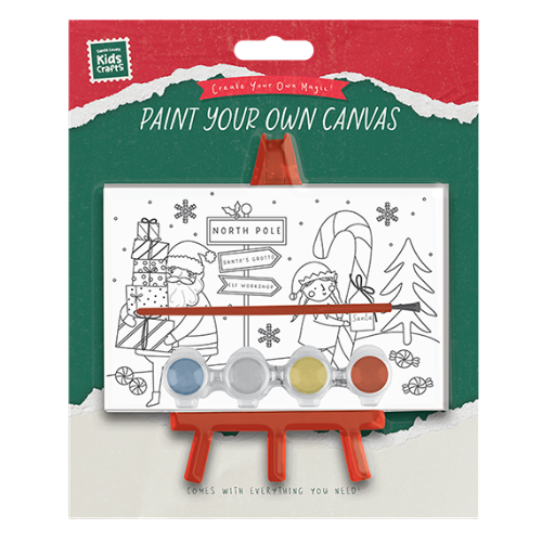 Christmas Paint Your Own Canvas with Stand Assorted Designs Christmas Accessories FabFinds Christmas Characters