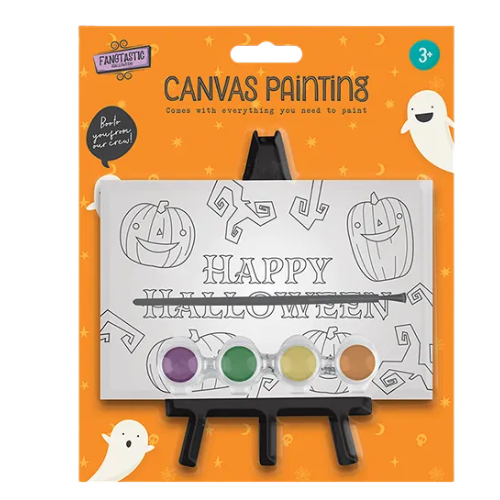 Halloween Paint Your Own Canvas Kit Arts & Crafts FabFinds Pumpkin