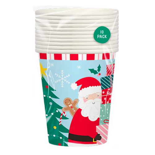 Christmas Kids Printed Paper Cups 270ml Drinkware FabFinds