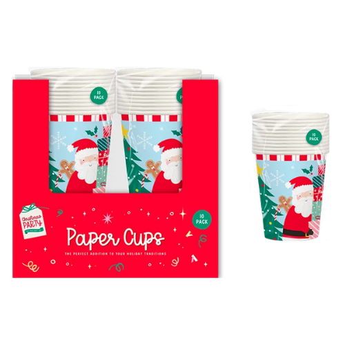 Christmas Kids Printed Paper Cups 270ml Drinkware FabFinds