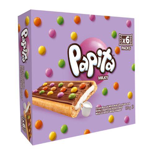 Papita Milky Biscuit Bars 6 Pack 120g Biscuits & Cereal Bars papita   