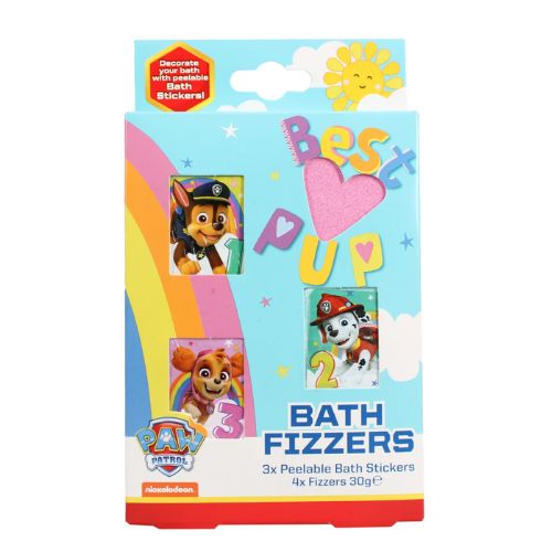 Paw Patrol Bath Fizzers Gift Set (4 x 30g 3 x Stickers) Bath Salts & Bombs Paw Patrol   