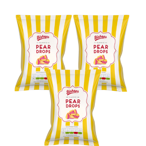 Bishop's Pear Drop Sweets 150g Assorted Pack Sweets, Mints & Chewing Gum Bishop's Pack of 3