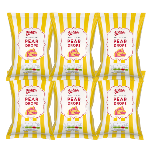 Bishop's Pear Drop Sweets 150g Assorted Pack Sweets, Mints & Chewing Gum Bishop's Pack of 6