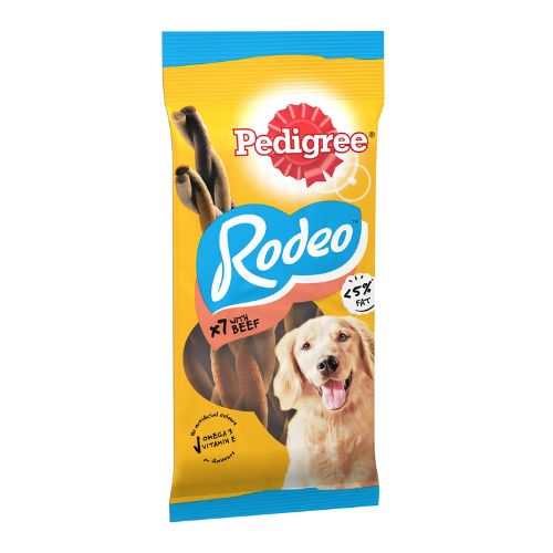 Pedigree Rodeo Beef Dog Treats 7 Pk 123g Dog Food & Treats Pedigree   