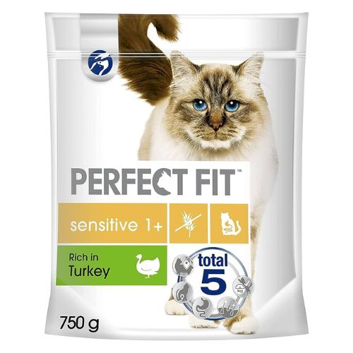 Perfect Fit Sensitive Dry Cat Food 1+ Yrs 750g Cat Food & Treats Perfect fit   