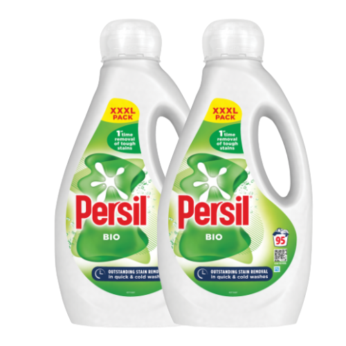 Persil Bio Liquid Laundry Detergent 95 Washes Assorted Packs Laundry - Detergent Persil Pack of 2