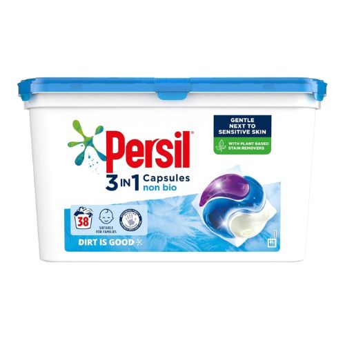 Persil 3 In 1 Capsules Non Bio 38 Washes Laundry - Detergent Persil   