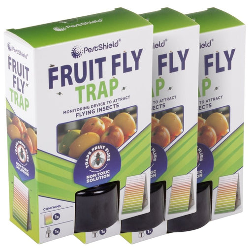 Pestshield Fruit Fly Trap Monitoring Device 40ml Assorted Packs Garden Accessories PestShield 3 Pack