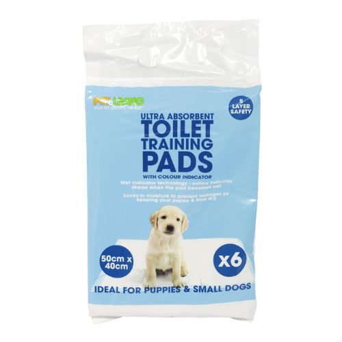 Pet Living Ultra Absorbent Toilet Training Pads 6 Pack Pet Cleaning Supplies Pet Living   