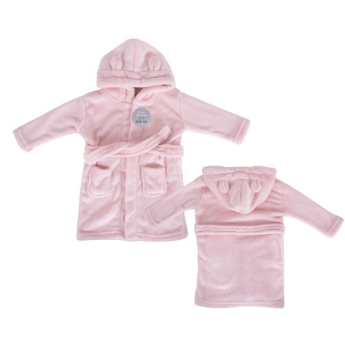 Hugs & Kisses Pink Hooded Robe 12-18 Months One Size baby Fabfinds   