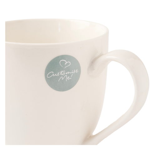 Black and White Initial Hugga Mug Assorted Letters 11cm Mugs FabFinds