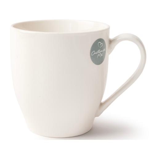 Black and White Initial Hugga Mug Assorted Letters 11cm Mugs FabFinds Plain Mug