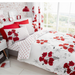 Poppy Printed Duvet Cover Set Red Double & King Size Floral Bedding Duvet Sets FabFinds Double