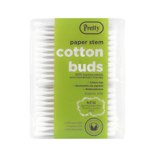 100% Biodegradable Paper Stem Cotton Buds 200 Pk Toiletries Quest Personal Care   