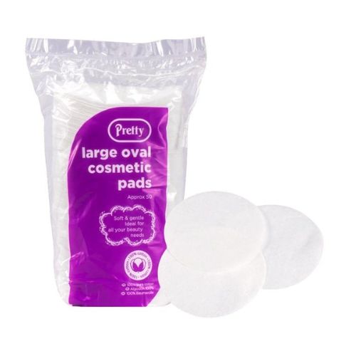 Pretty Large Oval Cosmetic Pads 50 Pack Beauty Accessories pretty   