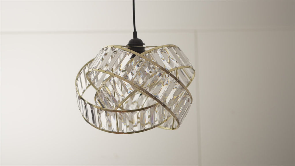 Crystal 3 Tier Interlocking Lamp Shade 31cm Assorted Colours Home Lighting FabFinds