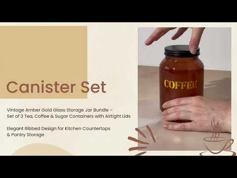 Tea Coffee Sugar Canister Set Food Storage Kitchen Storage FabFinds