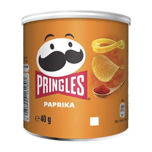 Pringles Paprika Tub 40g Crisps, Snacks & Popcorn Pringles   