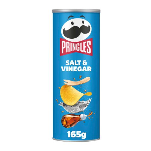 Pringles Salt & Vinegar 165g Crisps, Snacks & Popcorn Pringles   
