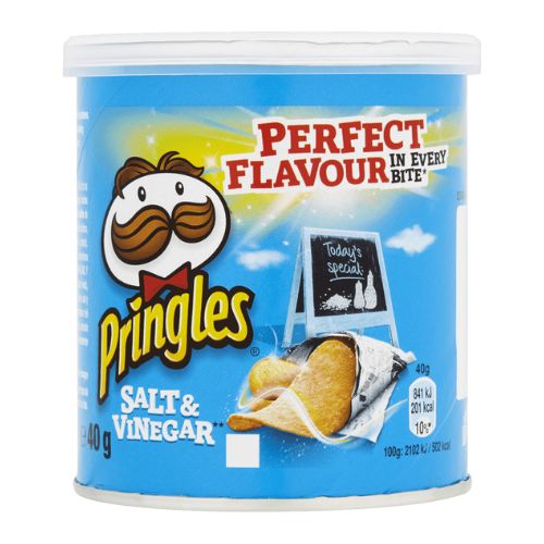 Pringles Salt & Vinegar Pot 40g Crisps, Snacks & Popcorn Pringles   