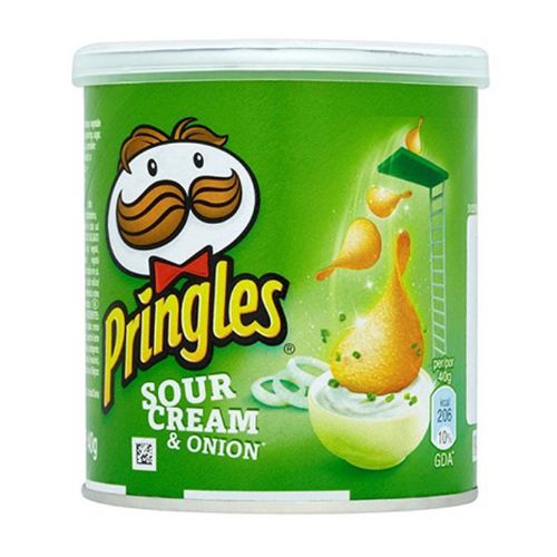 Pringles Sour Cream & Onion Pot 40g Crisps, Snacks & Popcorn Pringles   