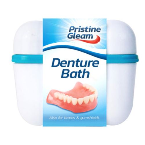 Pristine Gleam Denture Bath With Tray Dental Care Pristine Gleam   