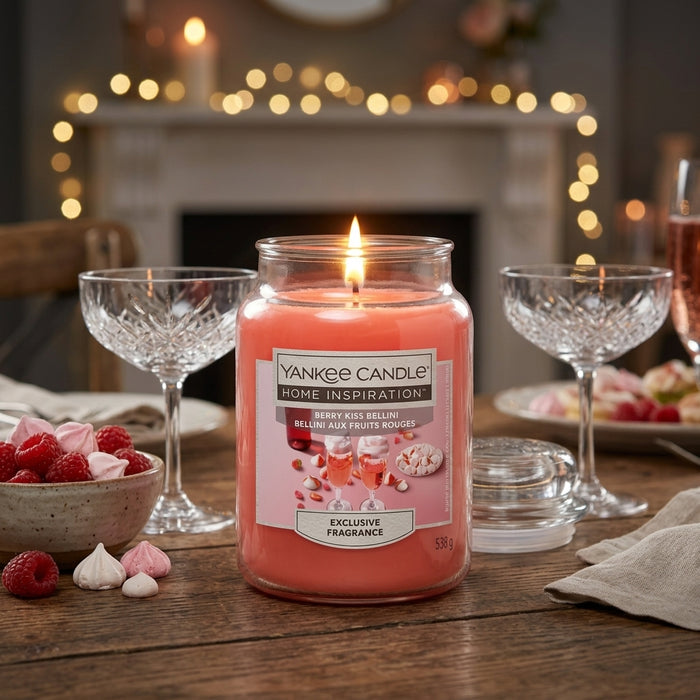 Yankee Berry Kiss Bellini Large Jar Candle 538g Candles Yankee Candle