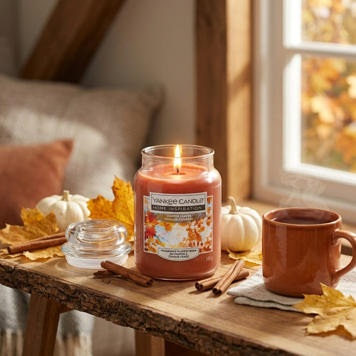 Yankee Copper Leaves Large Jar Candle 538g Candles Yankee Candle