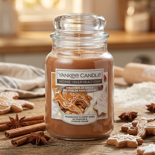 Yankee Candle Gingerbread Jingle Large Jar 538g Christmas Candles & Holders Yankee Candle