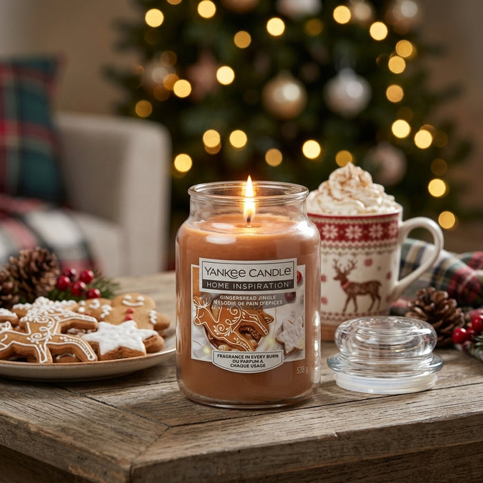 Yankee Candle Gingerbread Jingle Large Jar 538g Christmas Candles & Holders Yankee Candle