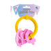 World Of Pets Rubber Animal Ring Small Dog Toy Assorted Colours Dog Toy Fabfinds Pink  