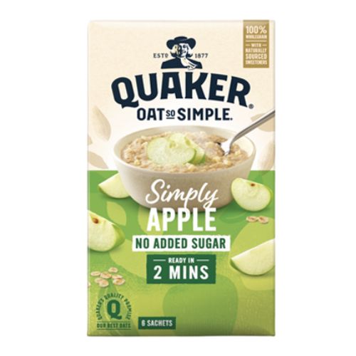 Quaker Oat So Simple Porridge Apple 8 Sachet 271g Porridge Oats Quaker   