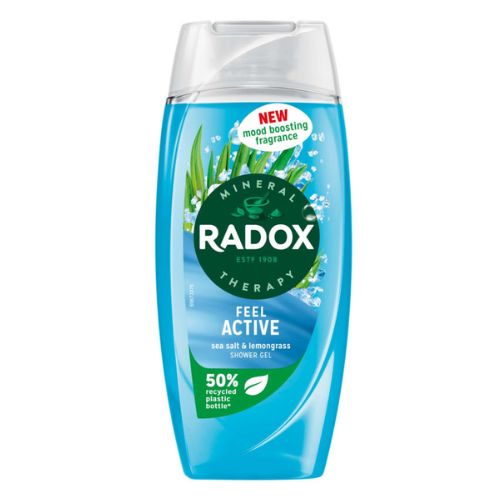 Radox Feel Active Sea Salt & Lemongrass Shower Gel 225ml Shower Gel & Body Wash Radox   