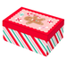 Christmas Rectangle Gift Box 22cm x 14cm Assorted Designs Christmas Gift Bags & Boxes FabFinds Gingerbread Man CandyCane