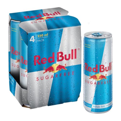 Red Bull Energy Drink Sugar Free 4 x 250ml Drinks red bull   