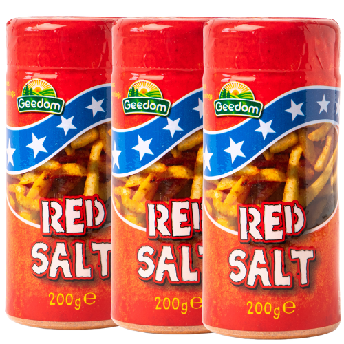 Geedom Original Spicy Red Chip Salt 200g Assorted Packs Table Sauces Geedom Pack of 3