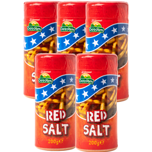 Geedom Original Spicy Red Chip Salt 200g Assorted Packs Table Sauces Geedom Pack of 5
