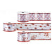 Red & White Patterned Christmas Ribbon 1.8cm x 5cm Assorted Designs Christmas Tags & Bows FabFinds   