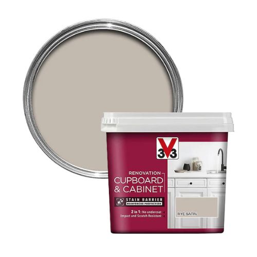 V33 Renovation Cupboard & Cabinet Paint Rye Satin 750ml Home Decoration V33   