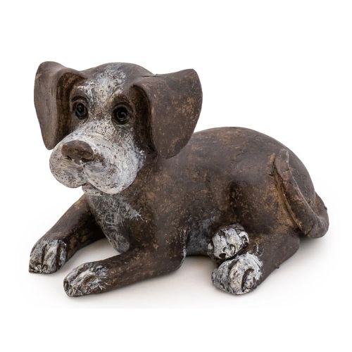Small Resin Listening Puppy Ornament 7cm x W 10cm Home Decorations Candlelight   