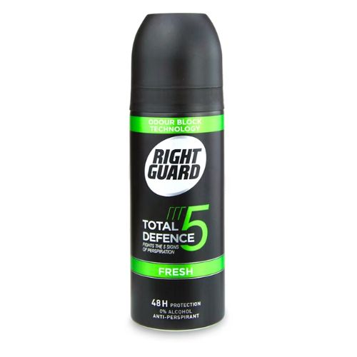 Right Guard Total Defence 5 Fresh Anti-Perspirant 150ml Deodorant & Antiperspirants Right Guard   